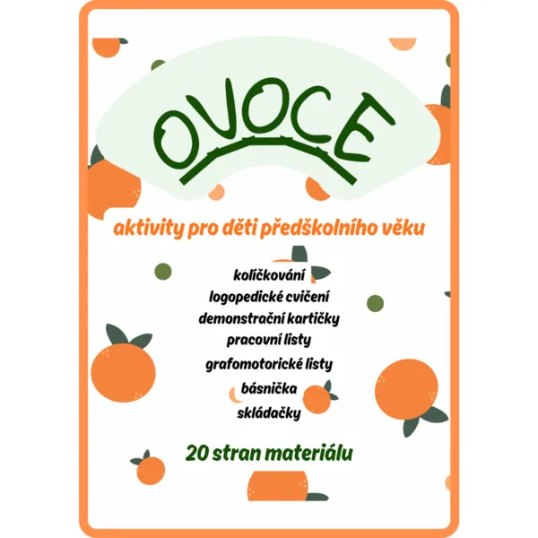 OVOCE - aktivity pro děti 1