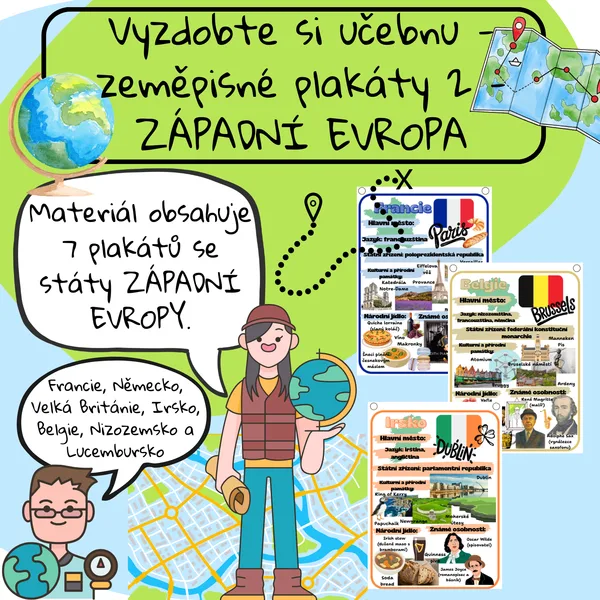Zeměpisné plakáty 2 - ZÁPADNÍ EVROPA 1