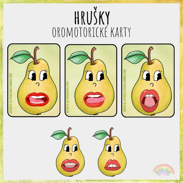 🍐Hrušky, oromotorické karty🍐 1