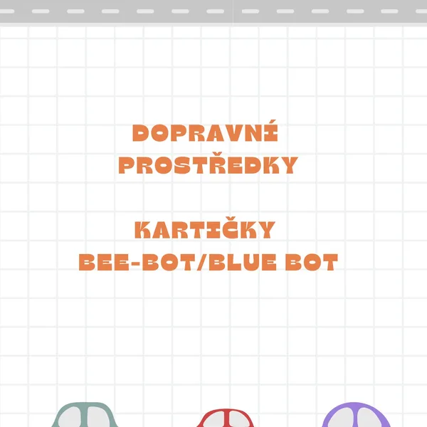 Dopravní prostředky - Bez-bot/Blue-bot kartičky 1