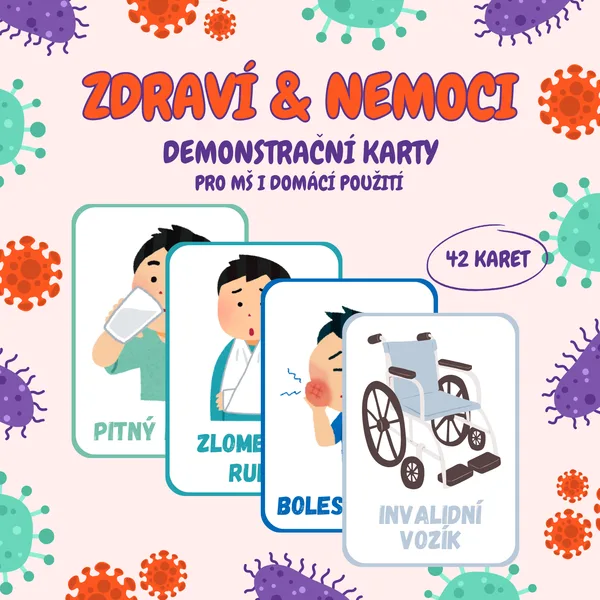Zdraví a nemoci – demonstrační karty 1