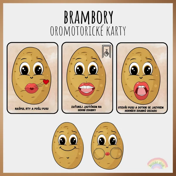 🥔Brambory, oromotorické karty🥔 1