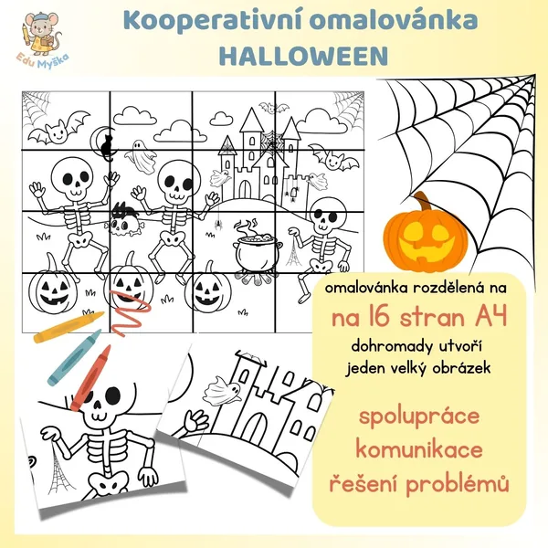 Kooperativní omalovánka HALLOWEEN 1