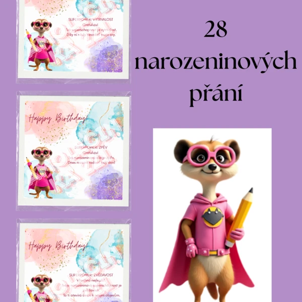 Sada 28 originálních narozeninových přání pro žáky 1. stupně ZŠ 1