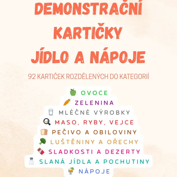 Demonstrační kartičky - jídlo a nápoje 1