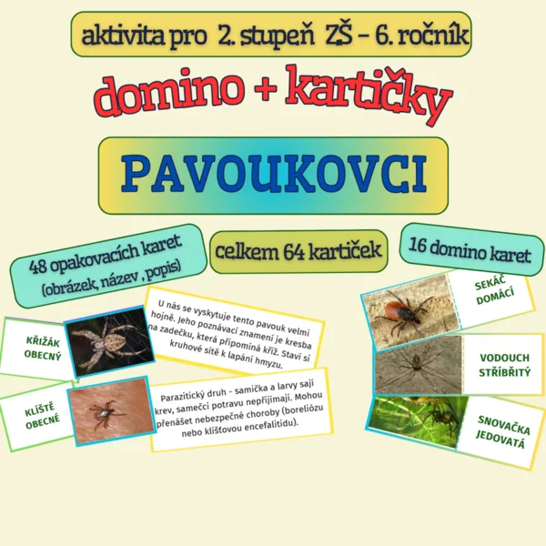 PAVOUKOVCI - 2 aktivity do výuky - domino + kartičky 1