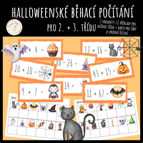 Halloweenské běhací počítání pro 2. + 3. třídu 1