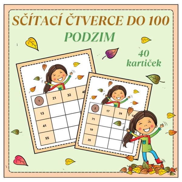 Sčítací čtverce do 100 - PODZIM 1