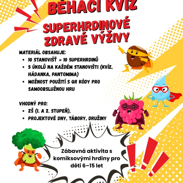 Běhací kvíz – Superhrdinové zdravé výživy 1