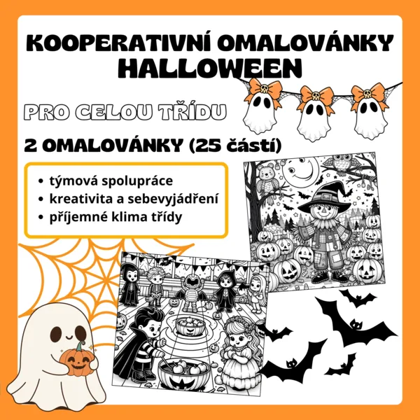 Kooperativní omalovánky - HALLOWEEN 1