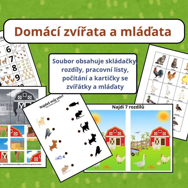 Domácí zvířata a mláďata 1