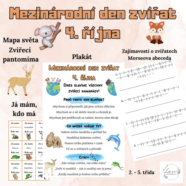 MEZINÁRODNÍ DEN ZVÍŘAT - 4. října 1