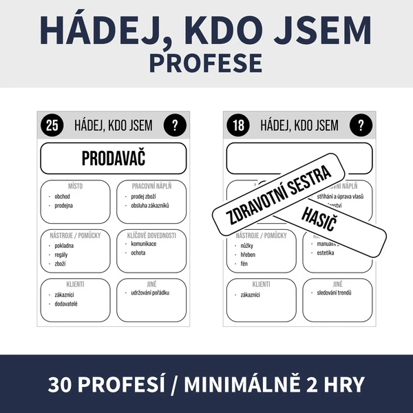 HÁDEJ, KDO JSEM - PROFESE, POVOLÁNÍ 1