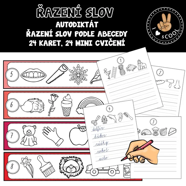 Řazení slov podle abecedy, autodiktát 1