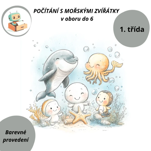 Počítání s mořskými zvířátky. 1