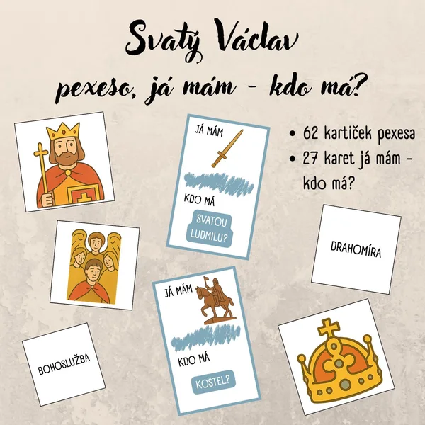 Svatý Václav - pexeso a já mám - kdo má? 1