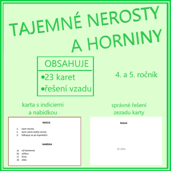 Tajemné nerosty (minerály) a horniny 1