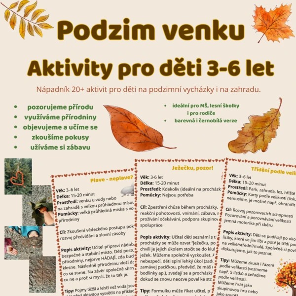 Podzim venku - Aktivity pro děti 3-6 let 1