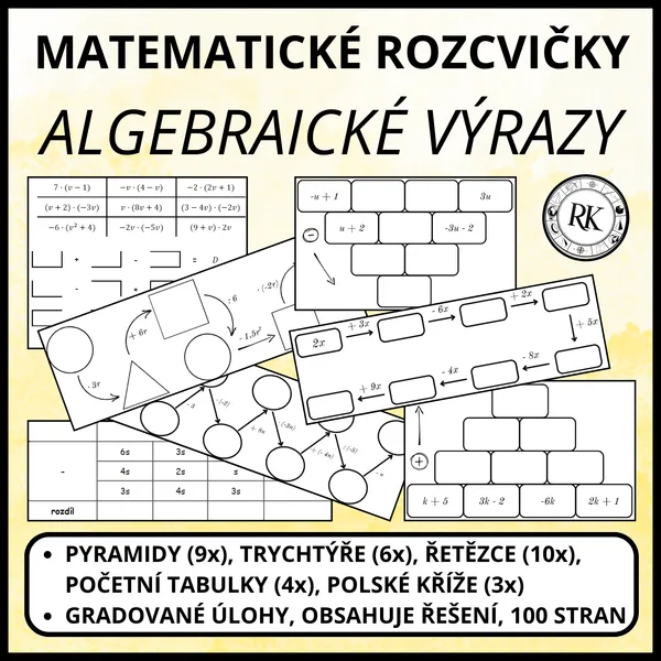 Algebraické výrazy - Rozcvičky 1