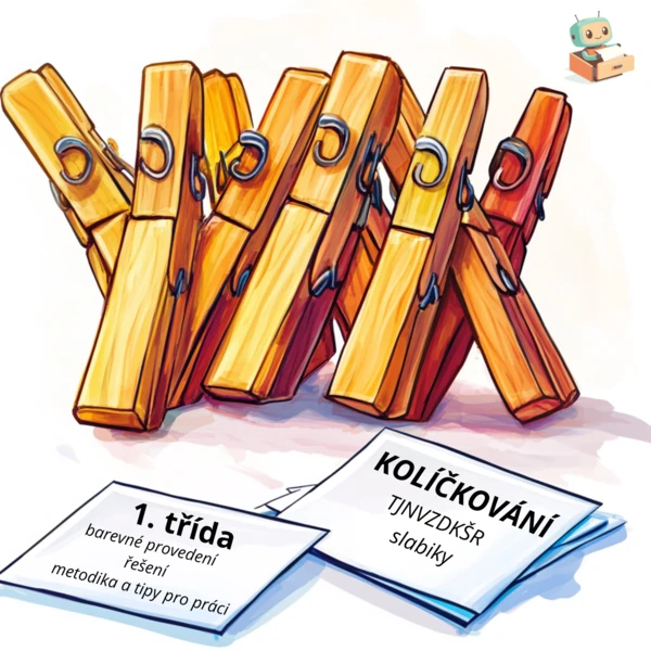 Kolíčkování - počáteční slabika - T, J, N, V, Z, D, K, Š, R. 1