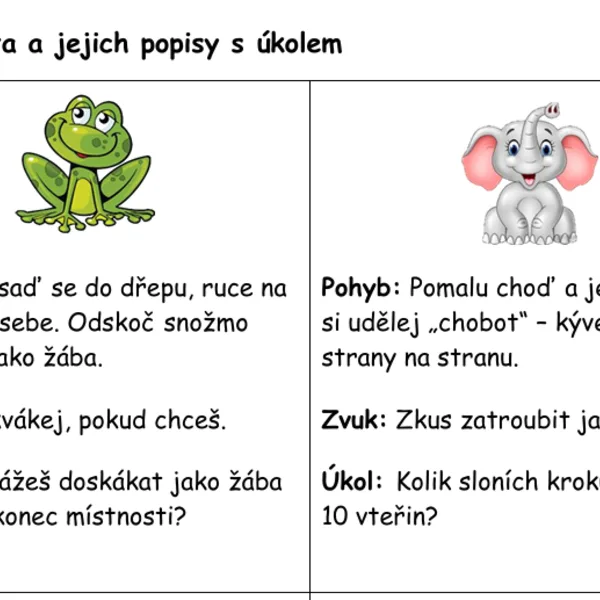 Zvířecí rozcvička 1