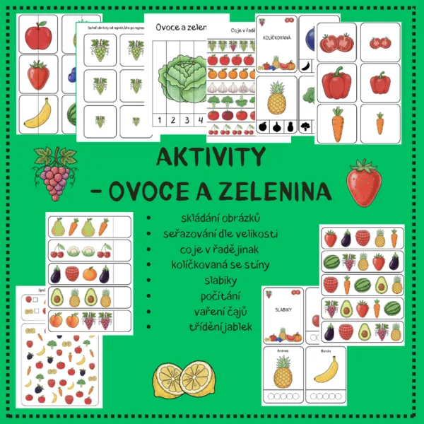 OVOCE A ZELENINA - aktivity 1