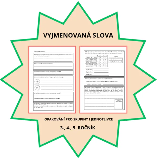 VYJMENOVANÁ SLOVA (opakování pro skupiny i jednotlivce) 1