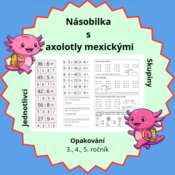 Násobilka s axolotly mexickými (Násobíme a dělíme hravě) 1