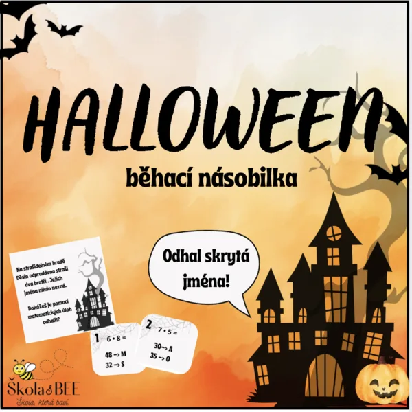Halloween - běhací násobilka s tajenkou  1