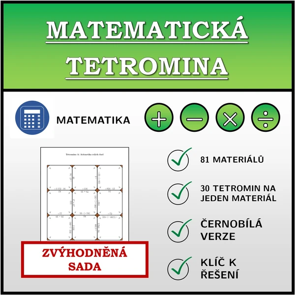 Matematická Tetromina | Tetromino | Zvýhodněná sada 1