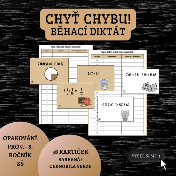 Běhací diktát - Chyť chybu! 1