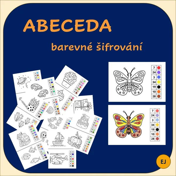 Abeceda - barevné šifrování 1