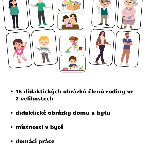 Moje rodina - didaktické obrázky 1