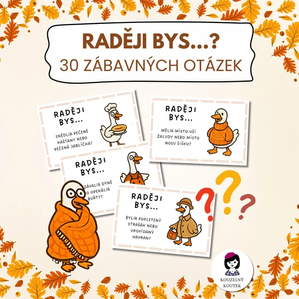 Konverzační karty - Raději bys - Podzim / Podzimní 1