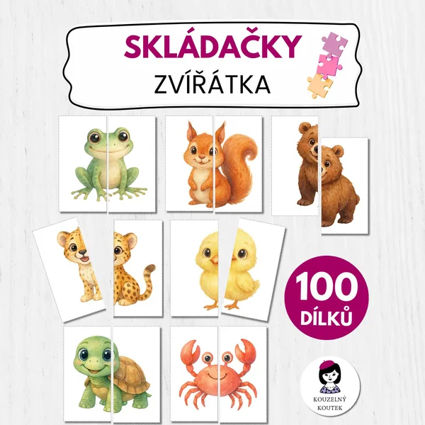 Puzzle skládačka pro nejmenší děti, zvířátka 1
