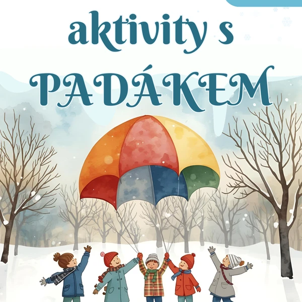 Pohybovky s padákem - zima, padák 1