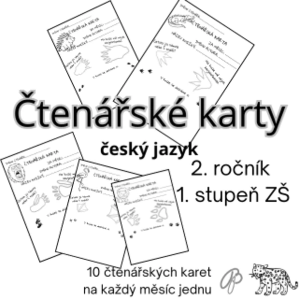 Čtenářské karty - motiv zvířat 1