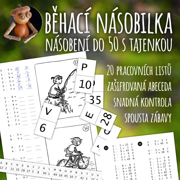 Běhací násobilka do 50 s tajenkou 1