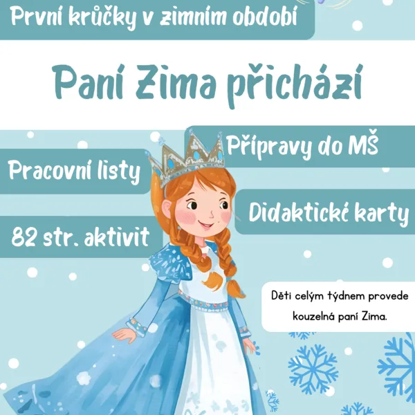 Paní zima přichází - přípravy, didaktické karty, pracovní listy 1