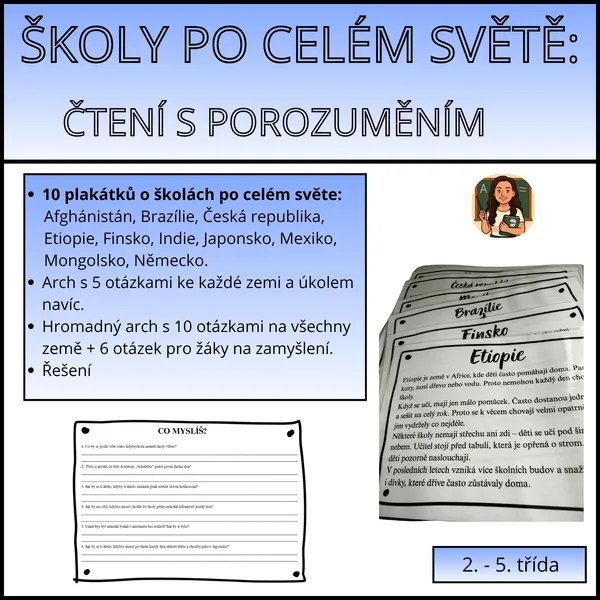 ŠKOLY PO CELÉM SVĚTĚ: čtení s porozuměním 1