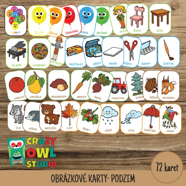 Demonstrační obrázkové karty pro nejmenší – PODZIM 1
