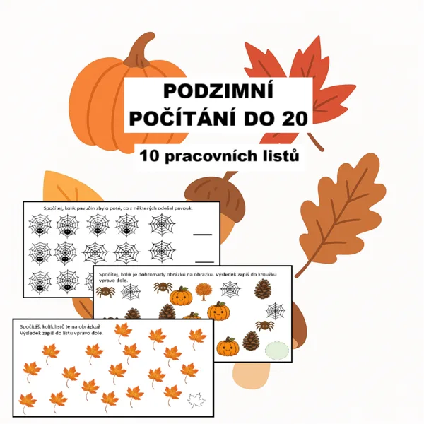 Podzimní počítání do 20 - pracovní listy 1