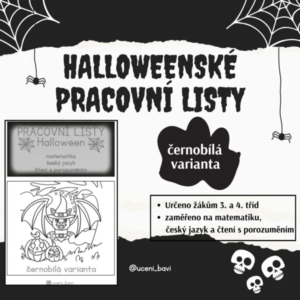Halloweenské pracovní listy 1