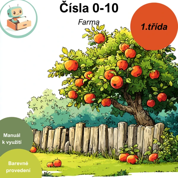Výzdoba třídy - čísla 0-10 - téma FARMA 1