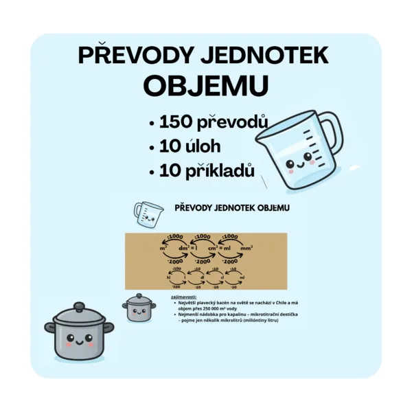 PŘEVODY JEDNOTEK - OBJEM 1