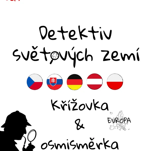 Detektiv světových zemí - křížovka & osmisměrka 1