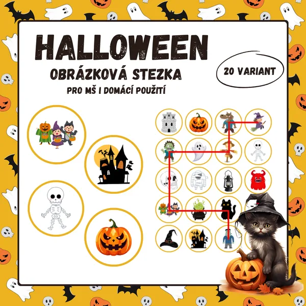 Halloween – obrázková stezka (hra) 1