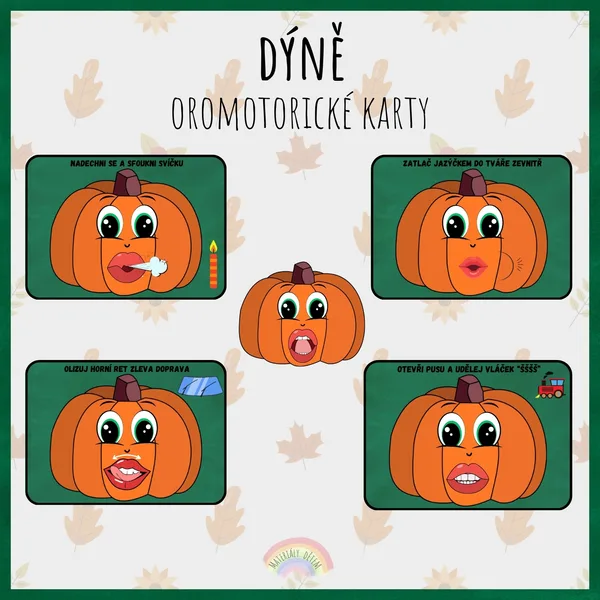 🧡Dýně, oromotorické karty🧡 1