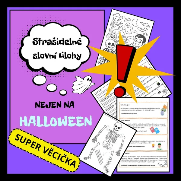 STRAŠIDELNÉ SLOVNÍ ÚLOHY - také k projektovému dni + výtvarka 1