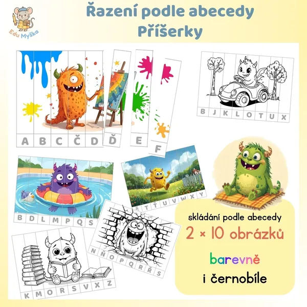 Řazení podle abecedy - Příšerky 1